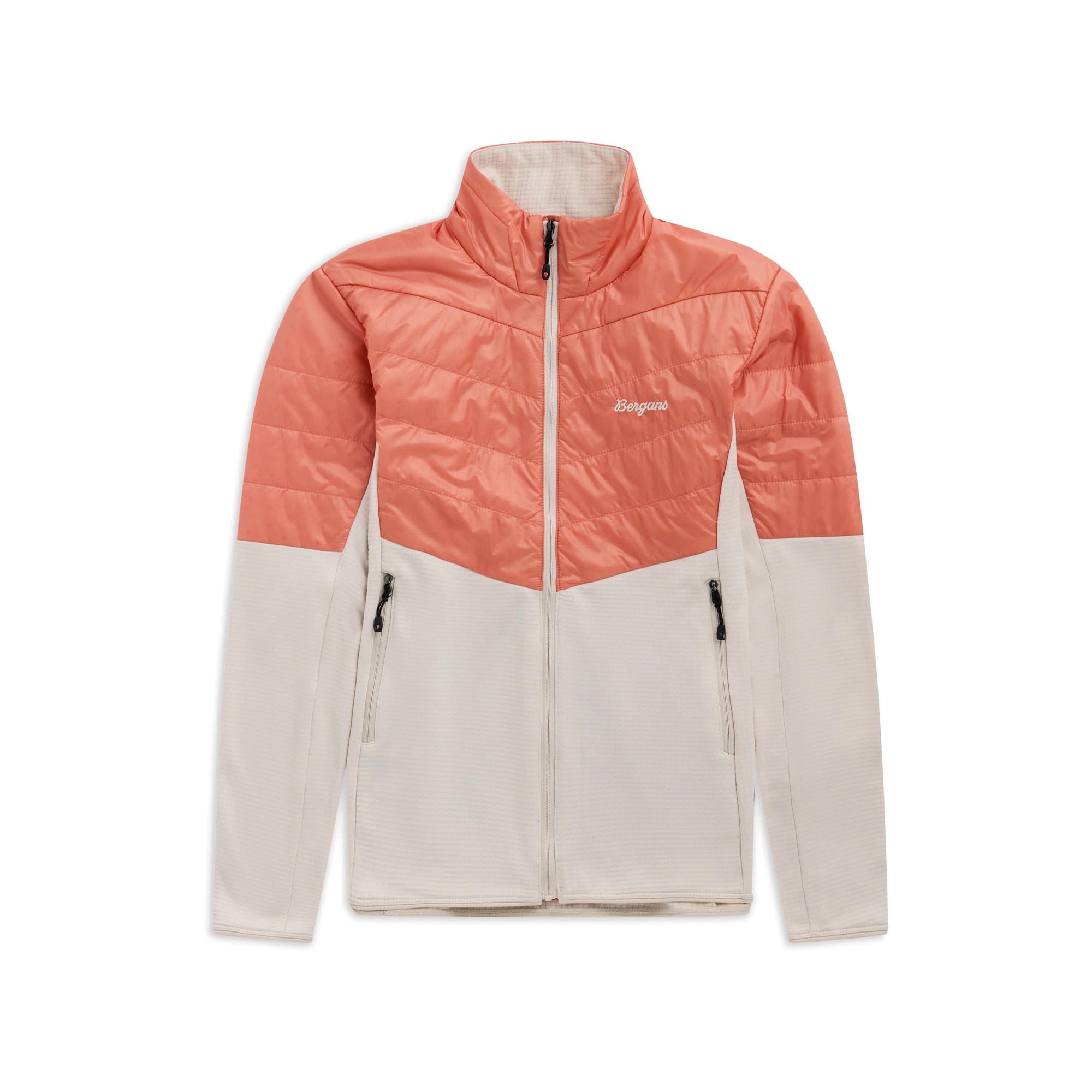 Bergans Rabot Hybrid Midlayer Jacka Dam Light Weathered Red/Bone White