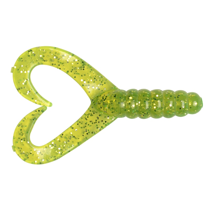 Big Bite Baits Twin Tail Grub 2.0 5 cm (10-pack) - 025 Chart Silver