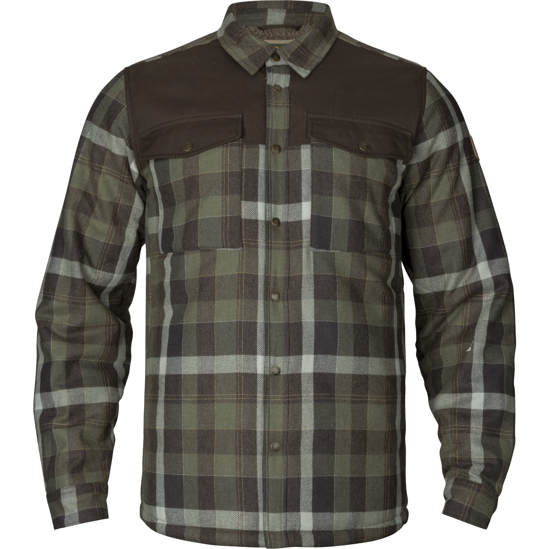 Härkila Asmund gefüttertes Wollhemd Herren Willow Green/Phantom