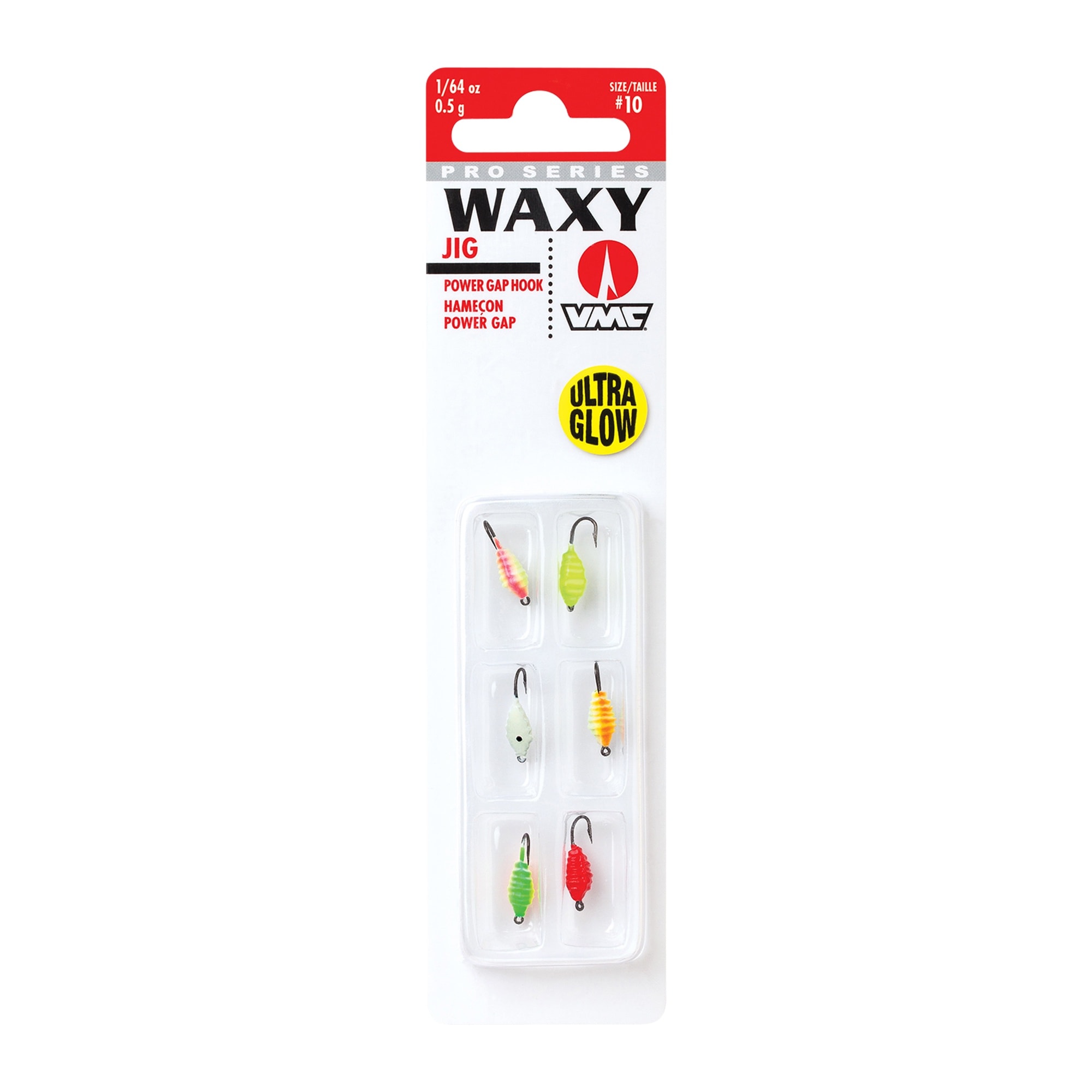 VMC Waxy Jig Kit #8 Glow 0,9gr 6-pack