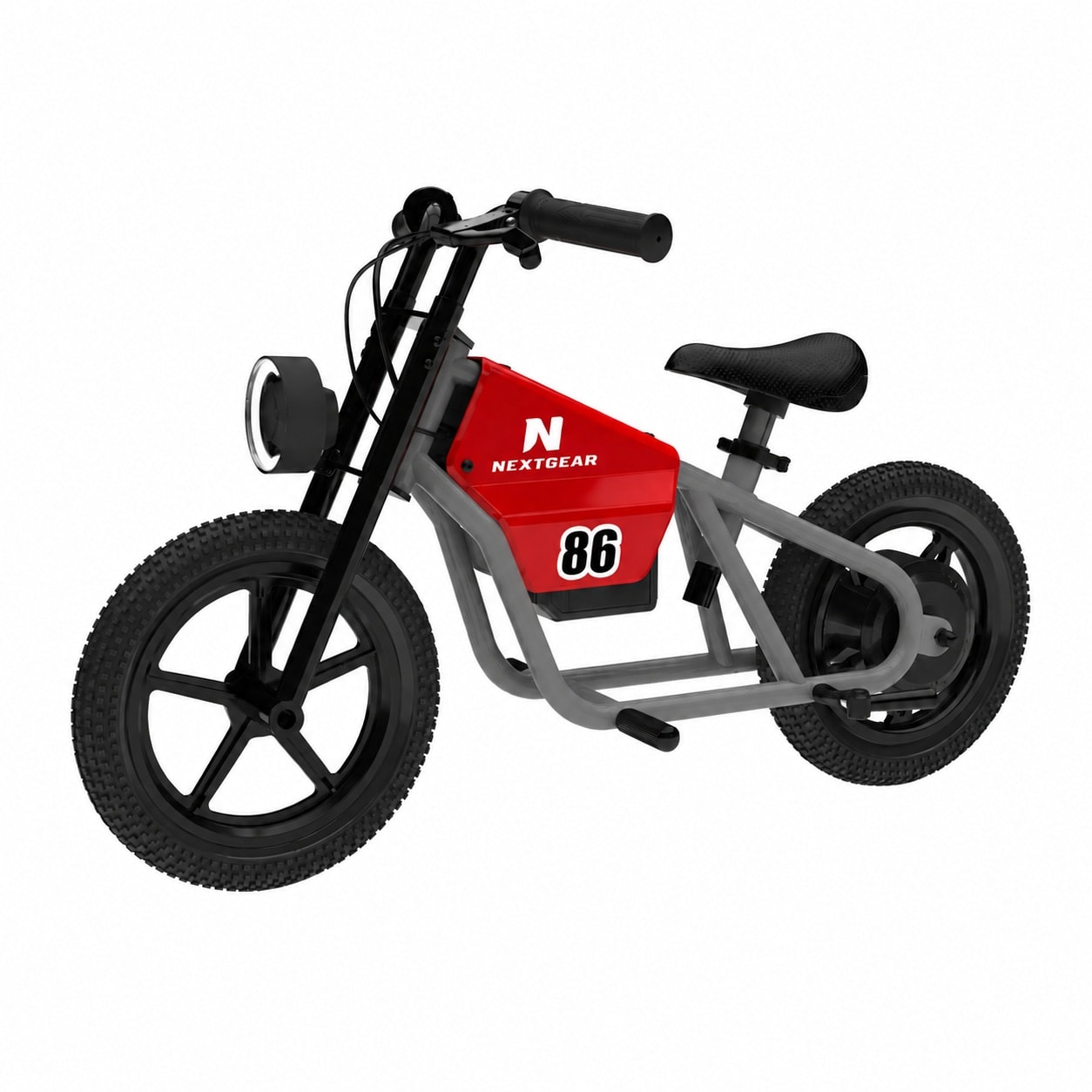 NextGear E-Cruiser Mini+ Elektrisk balanscykel med Milwaukee-adapter, röd
