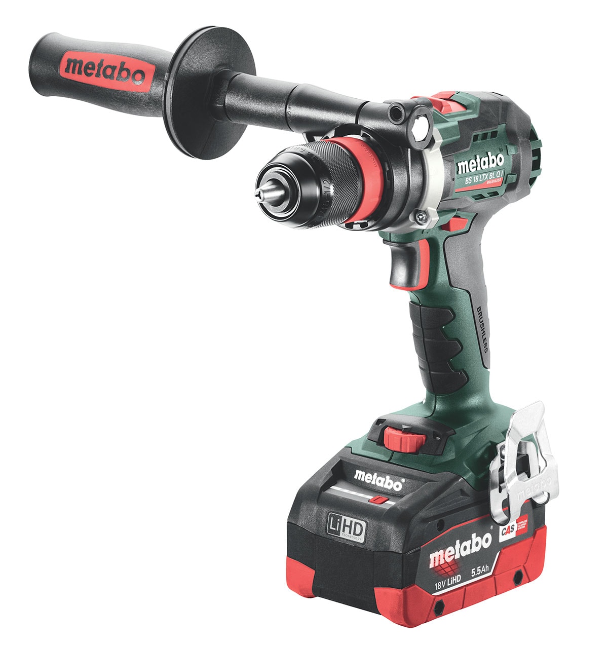 Metabo Ruuvinväännin BS 18 LTX BL Q I 18V, 2 x 5,5Ah akut & laturi ASC 145