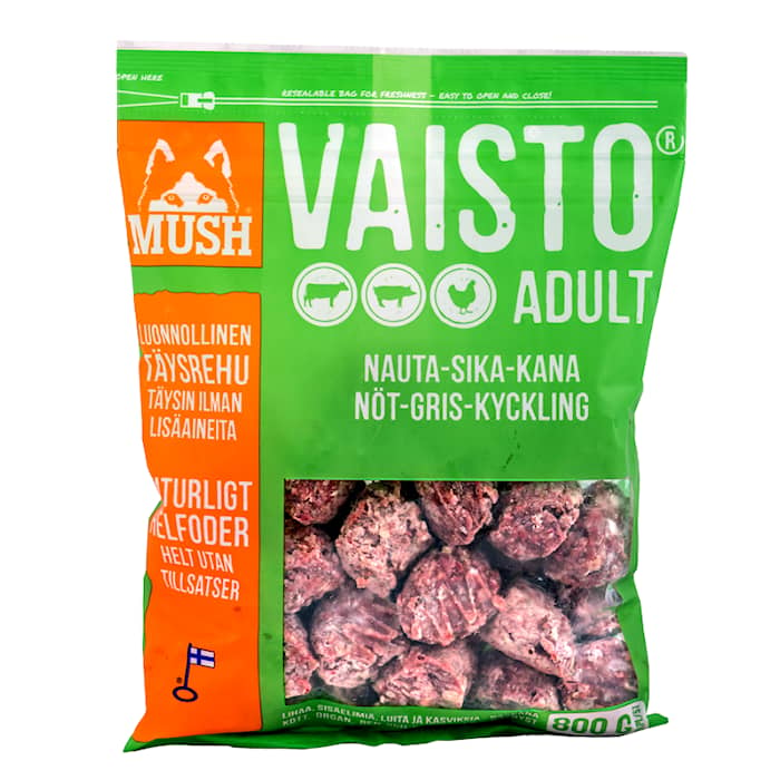 MUSH Vaisto® Grön (Nöt-gris-kyckling) 3kg