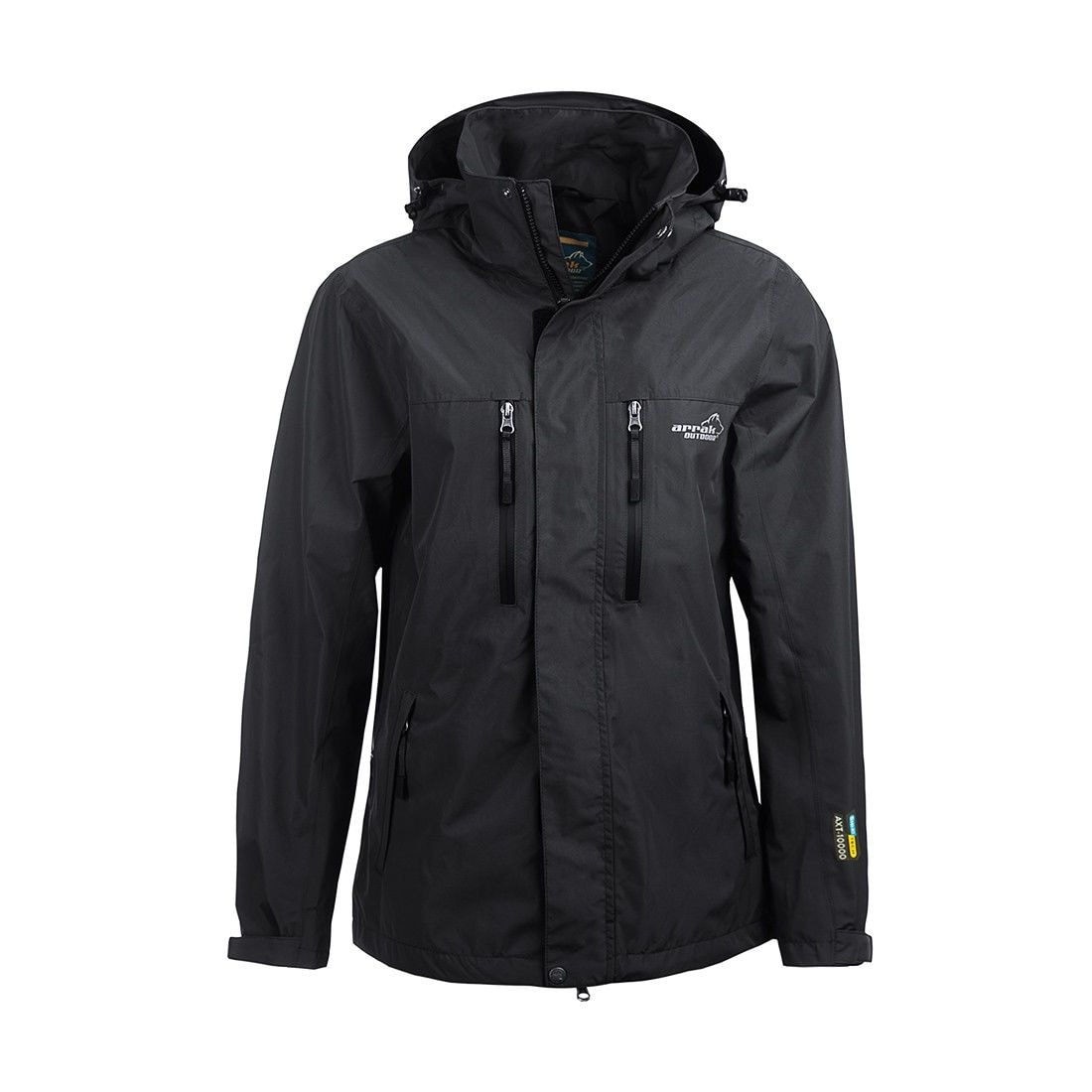 Arrak Outdoor Regenjacke Herren Schwarz