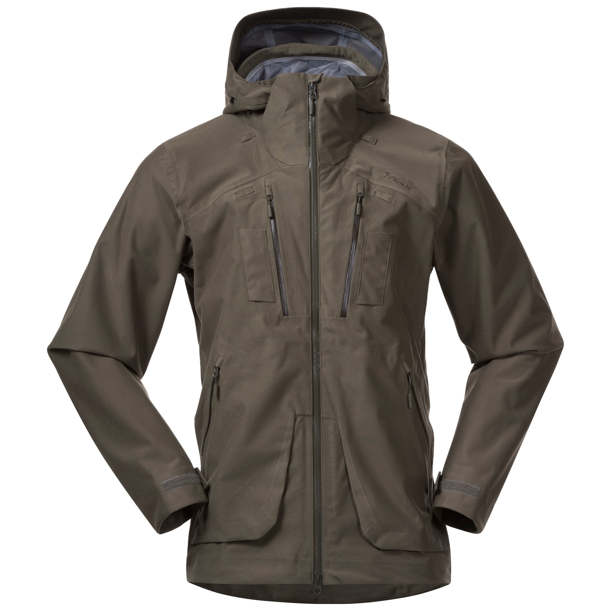Bergans Hogna 3L Jakke Herre Green Mud S -