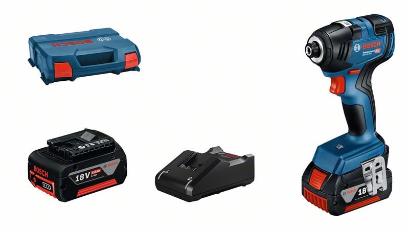 Bosch Slagskruvdragare GDR 18V-200 med 2st 4,0Ah GAL 18V 40 i L-CASE