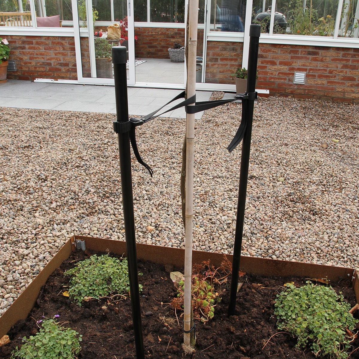 Flexigarden Trädstöd 1-stolpe Svart