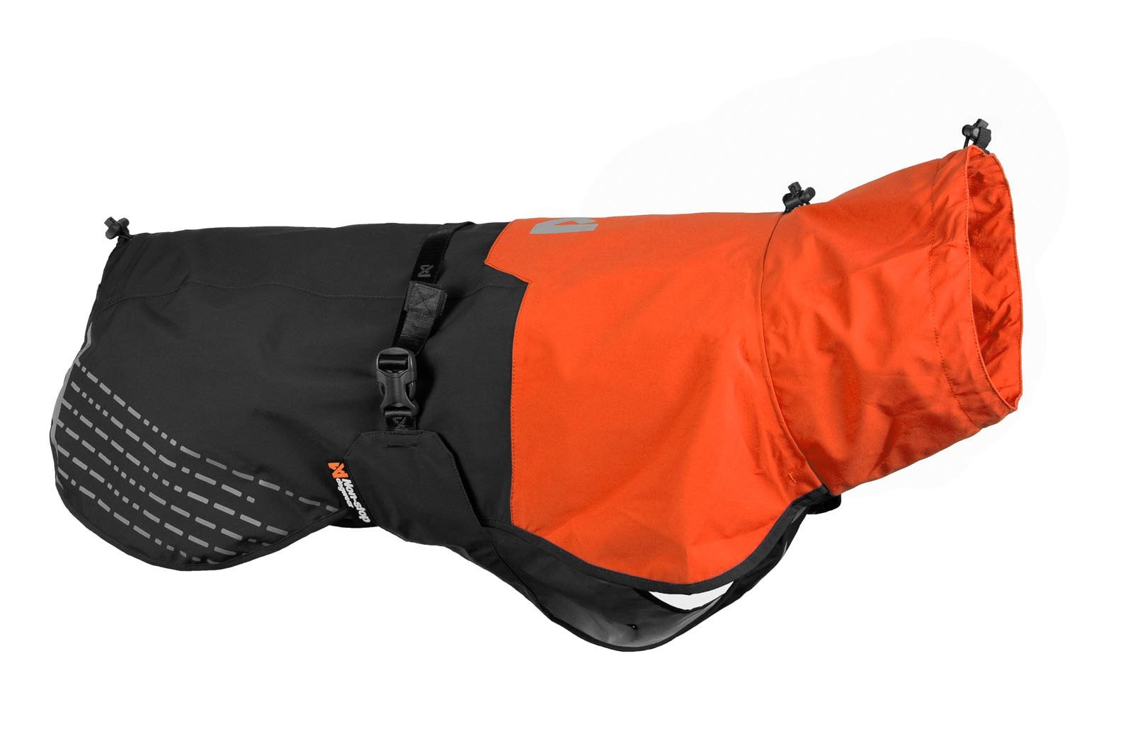 Non-Stop Dogwear Fjord Raincoat, Orange/Black, 45 -