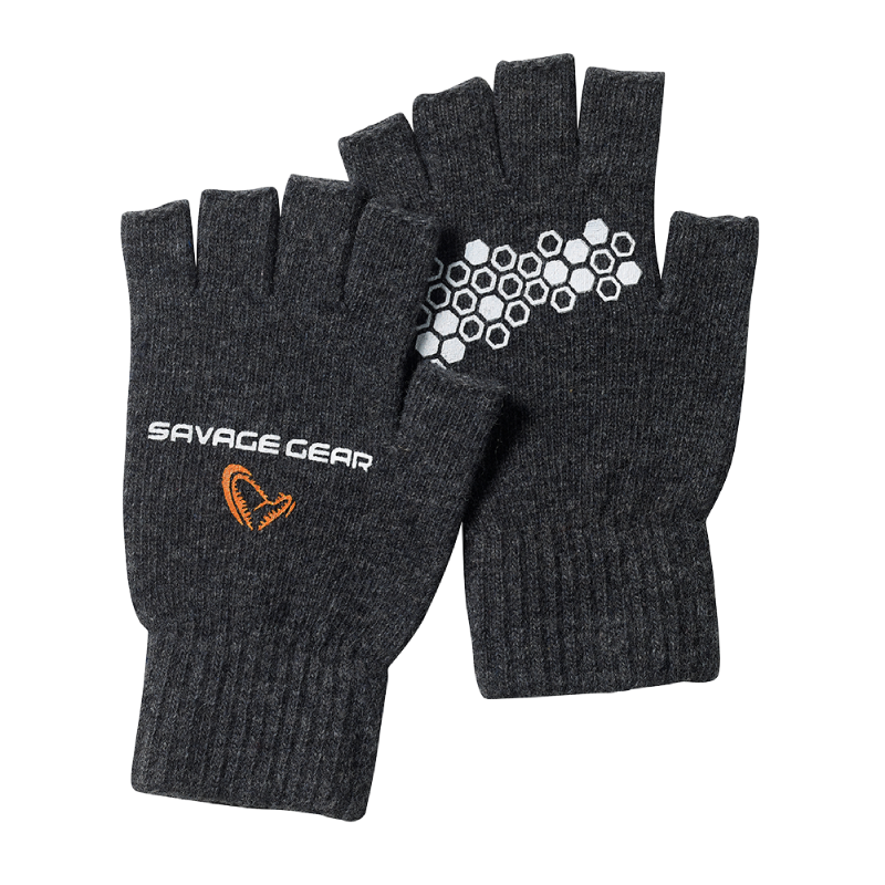 Savage Gear Knitted Half Finger Handskar