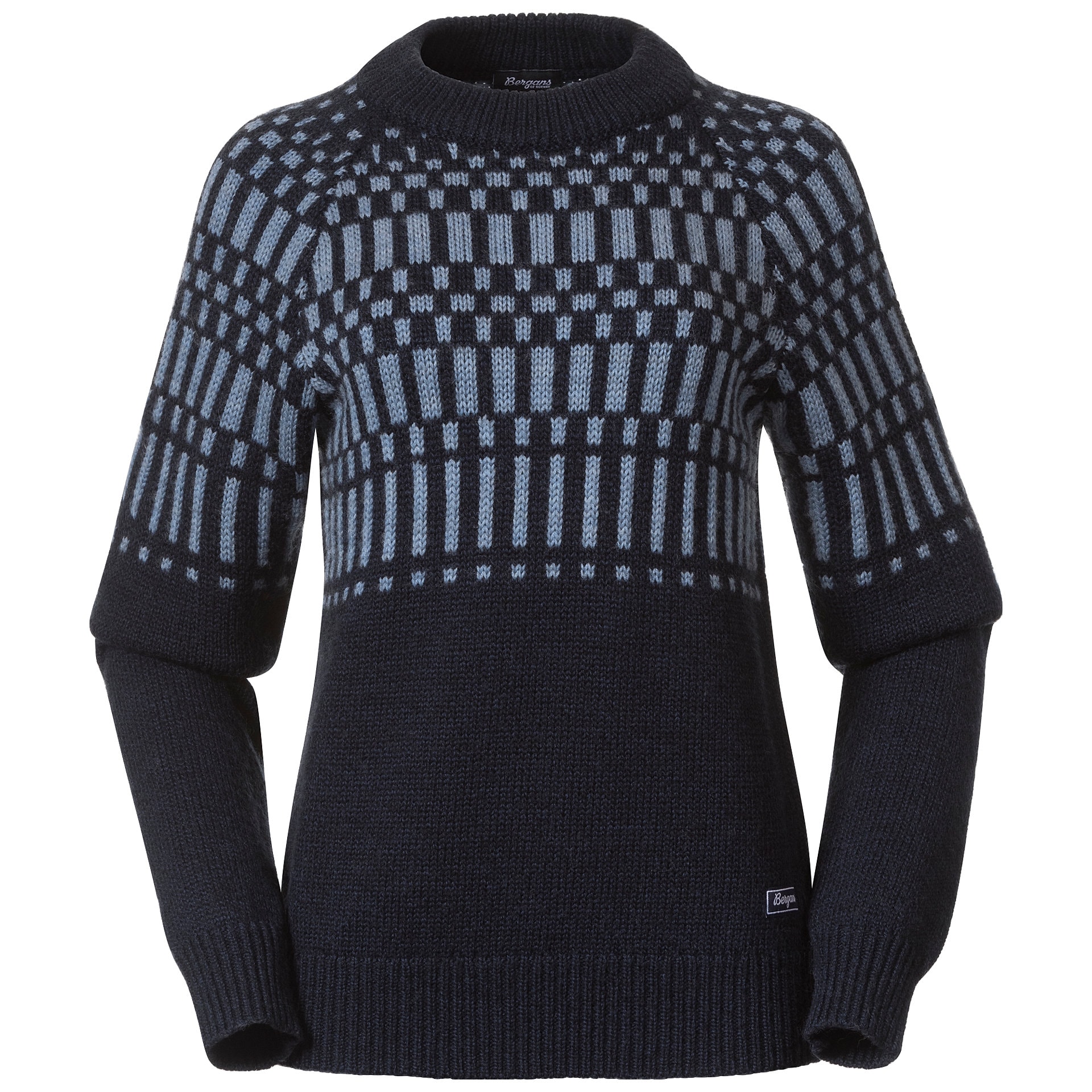 Bergans Nordmarka Merino Genser Dame Navy Blue/Husky Blue