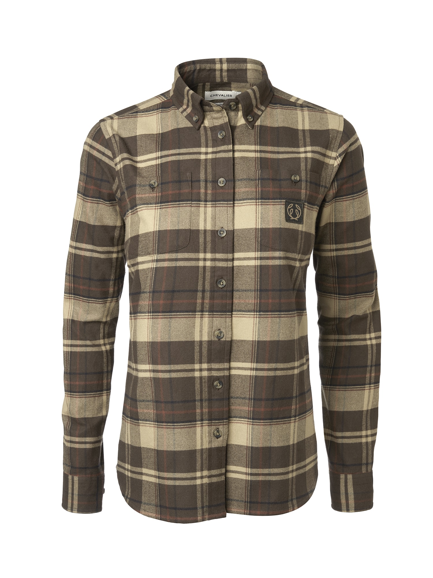 Chevalier Heron Flannelskjorta Dam,38W, Soil Brown Checked