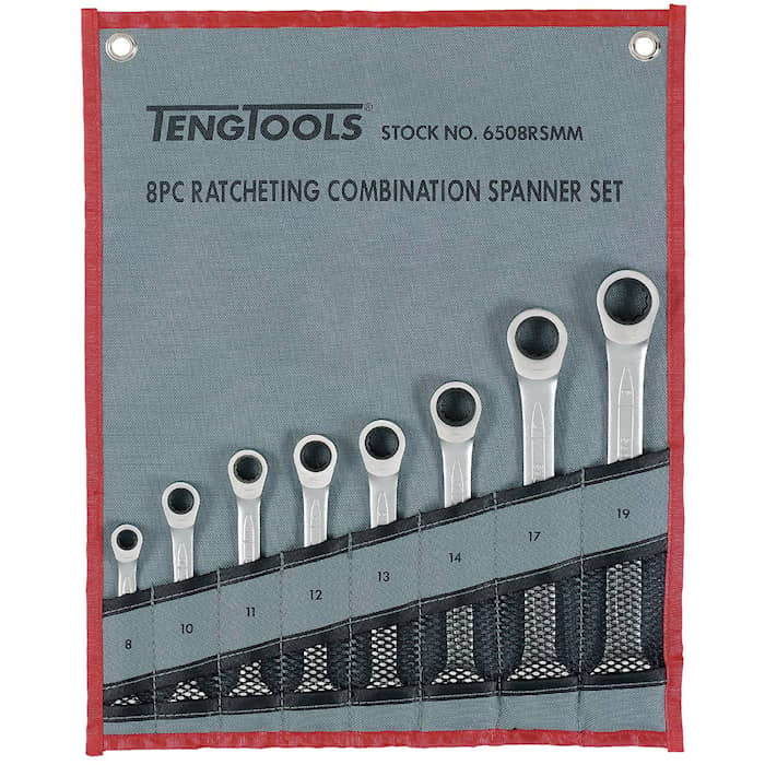 Teng Tools U-ringspärrnyckelsats 6508RSMM 8-19mm 8 delar