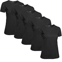 Clique T-Shirt Damen 5er-Pack Schwarz