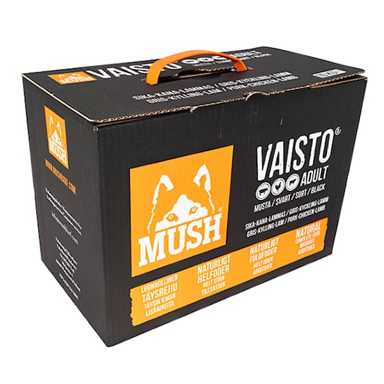 MUSH Vaisto® Gris-kyckling-lamm (svart) 10kg