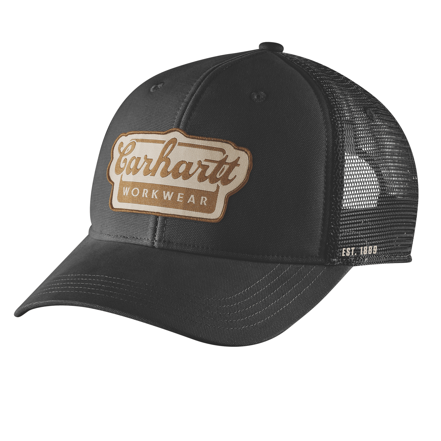 Carhartt Rugged Flex™ Twill Mesh-Back Script Patch Cap Men Black