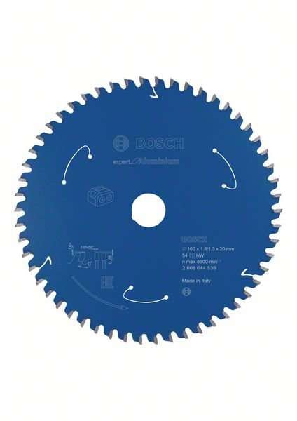 Bosch Sahanterä Expert for Aluminium, 160x1,8/1,3x20 mm, 54T