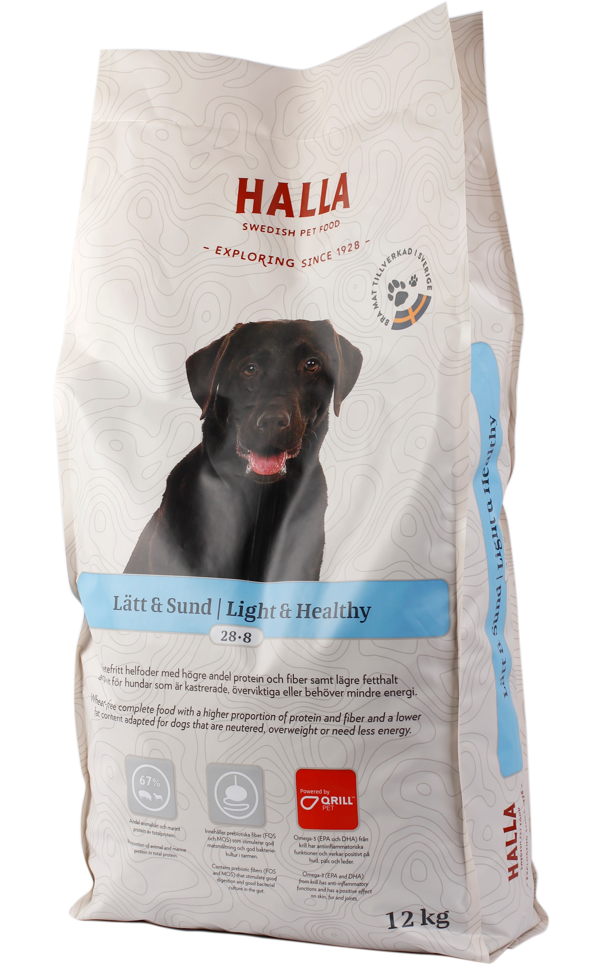 Halla Lätt & Sund 12 kg Hundefôr