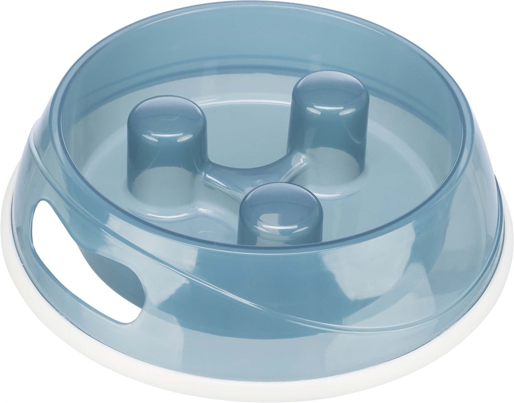 Trixie Matskål Slow Feed plast 0.9L 23cm bl.färger -