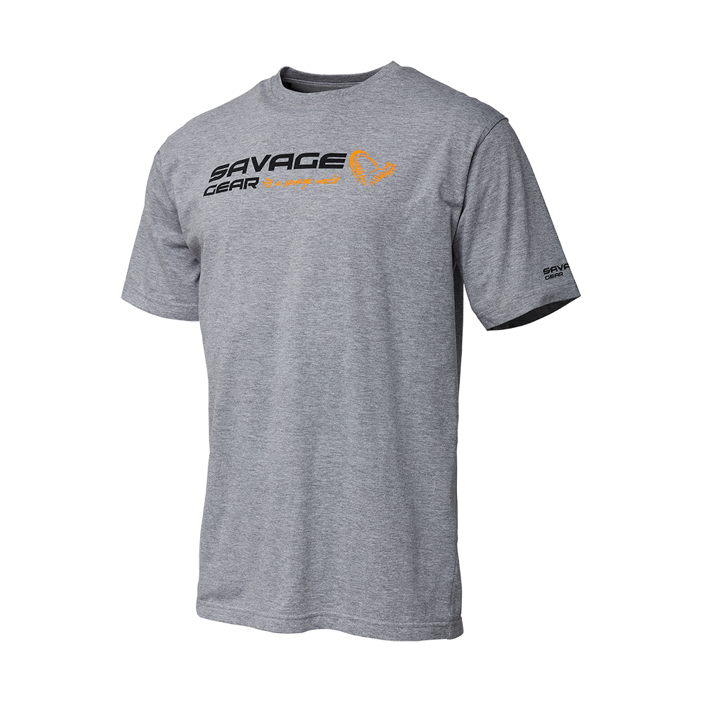 Savage Gear Signature Logo T-Shirt Grey Melange