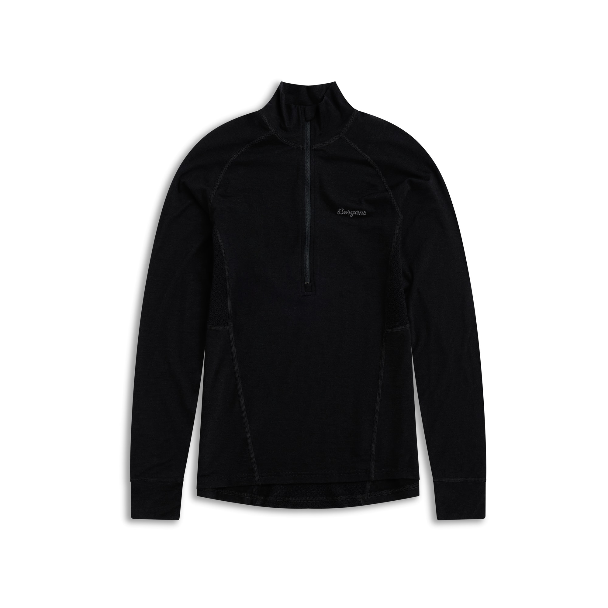 Bergans Inner:Pure Merino Half-Zip Ulltrøye Dame Black/Black