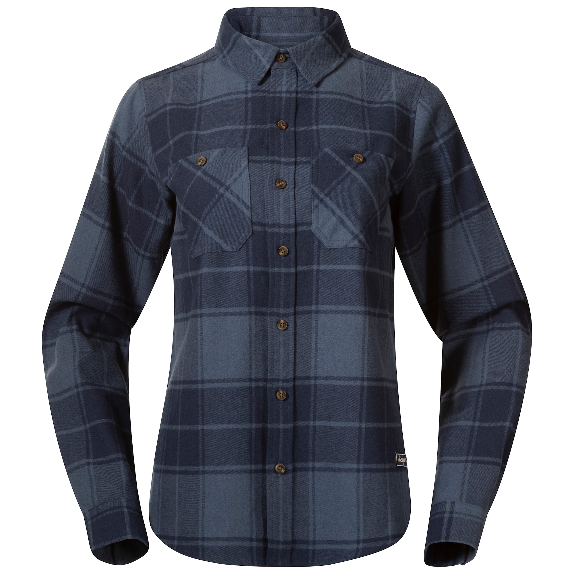 Bergans Nordmarka Flanellhemd Damen Granite Blue/Navy Blue Check