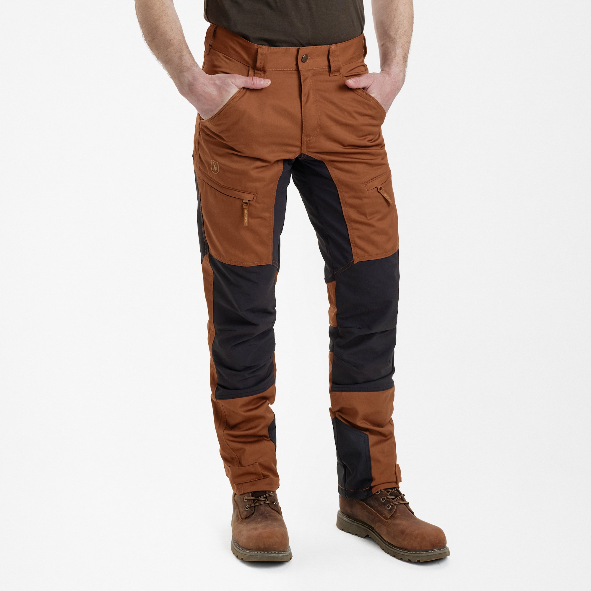 Deerhunter Rogaland Stretch Trousers with contrast Burnt Orange 56