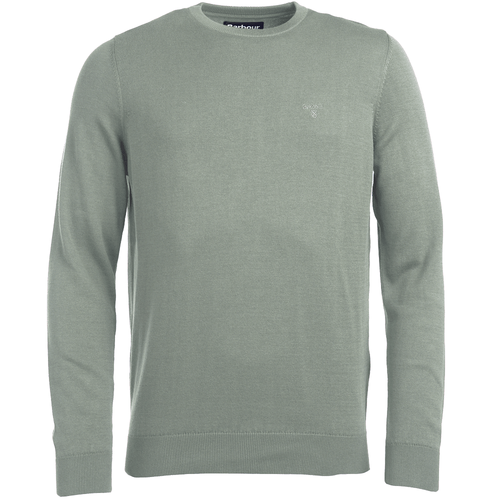 Barbour Pima Crew Genser Agave Grønn Herre