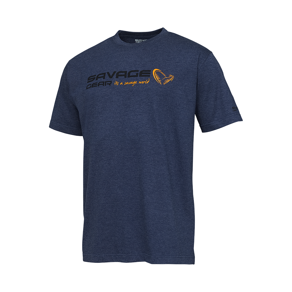 Savage Gear Signature Logo T-Shirt Blue Melange