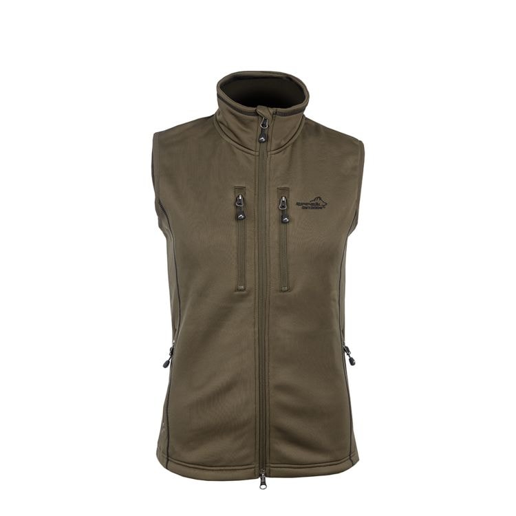 Arrak Outdoor Powerfleece Vest Dame Olivengrøn.