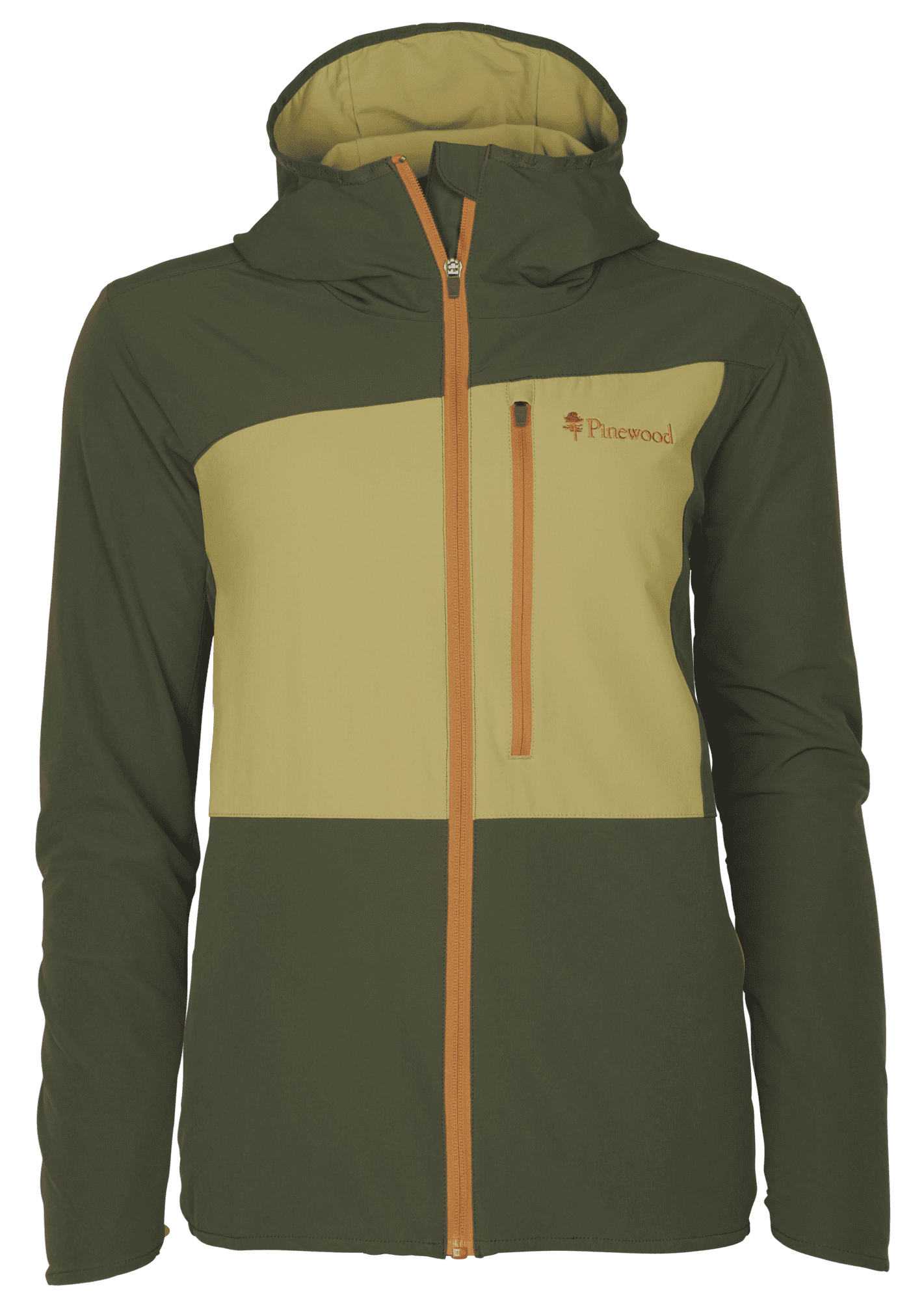 Pinewood Abisko Light Stretchjacka Dam Golden Hay/Mossgreen