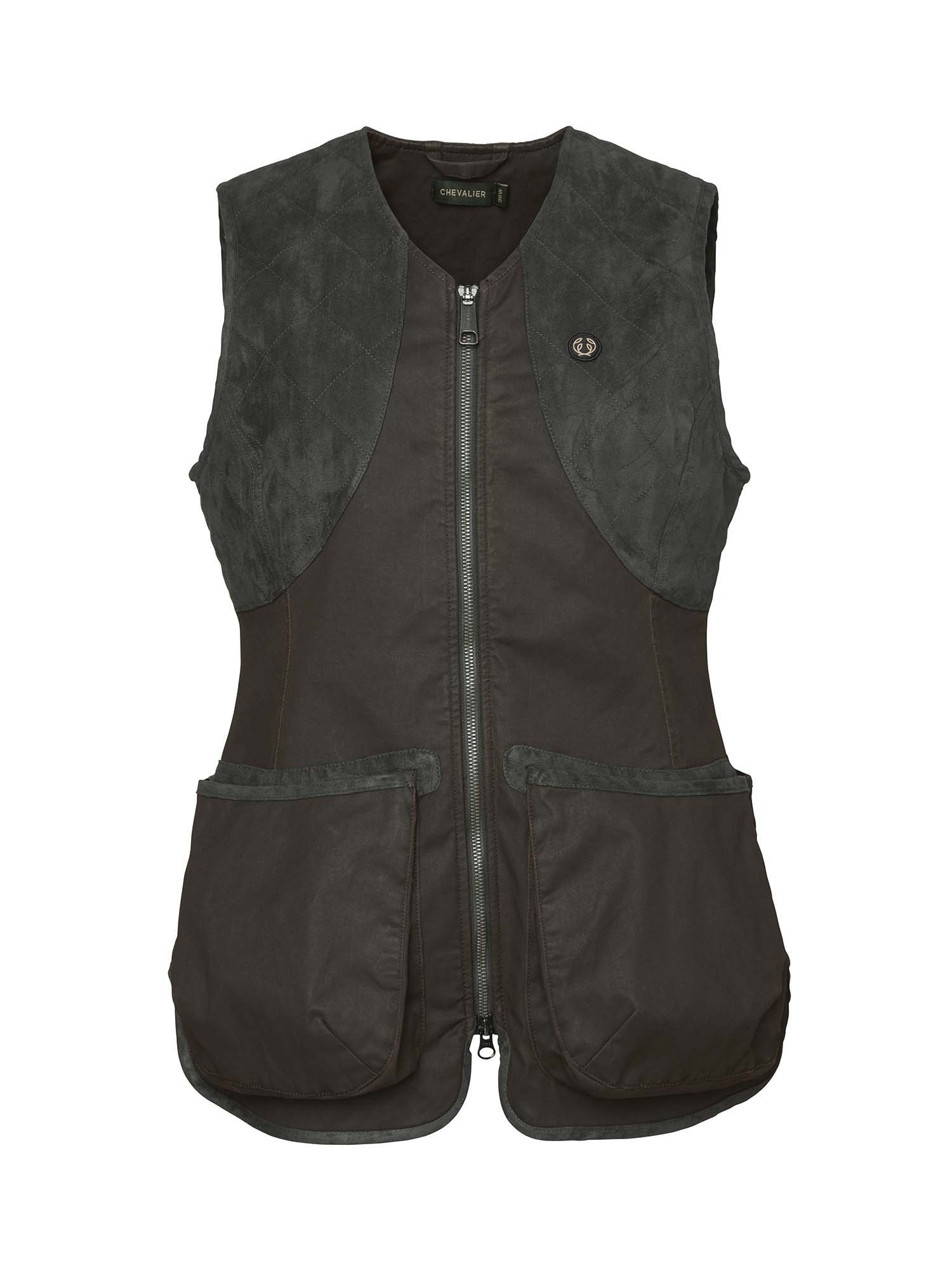 Chevalier Vintage Dogsport Vest Women Leather Brown