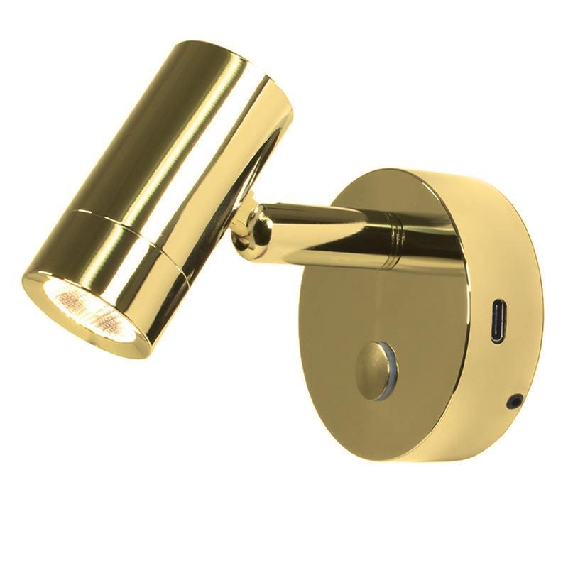 Aries Läslampa Usb-C Guld