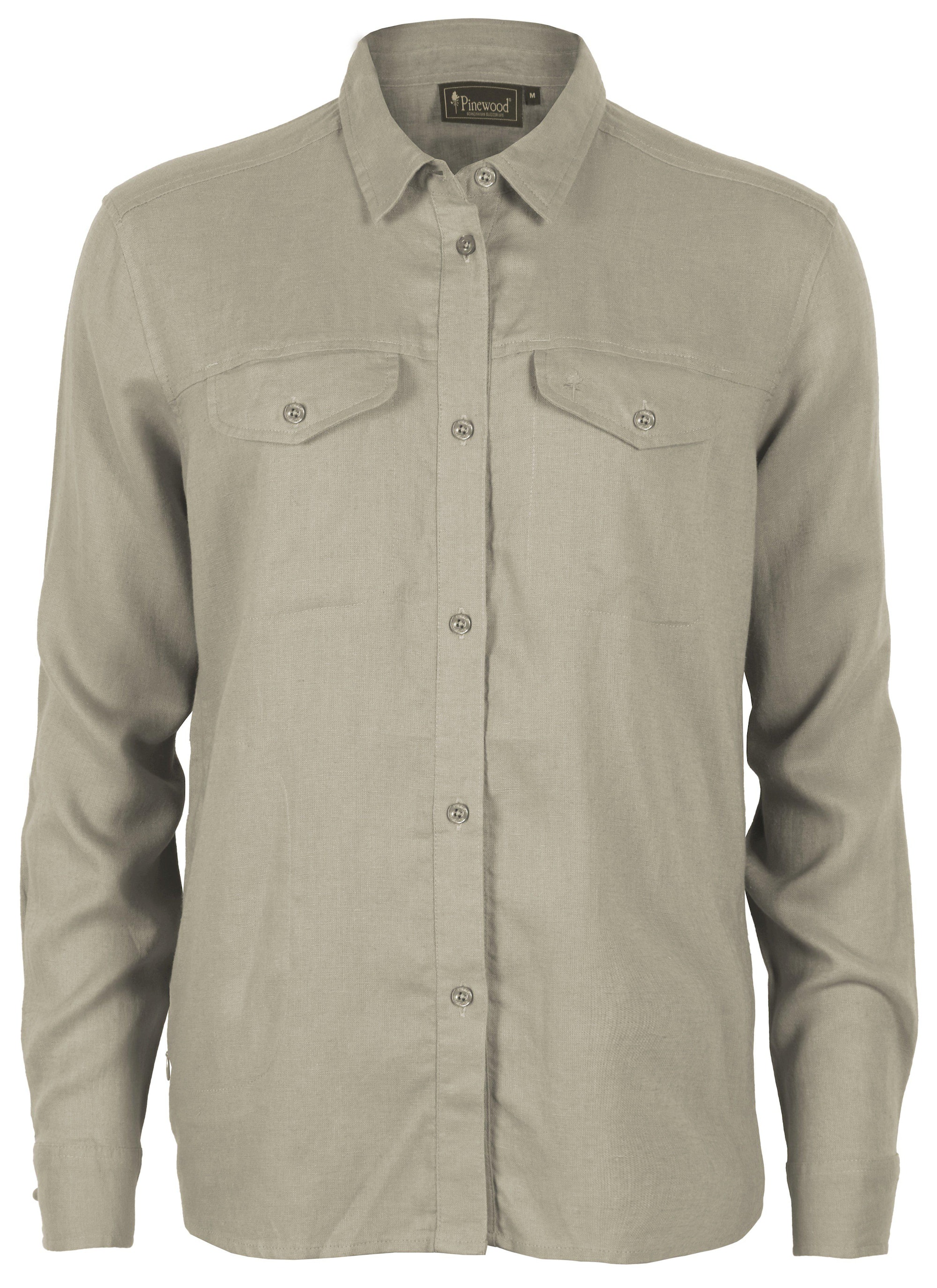 Pinewood Värnamo InsectSafe Långarmad Linneskjorta Dam Linen Beige XXL
