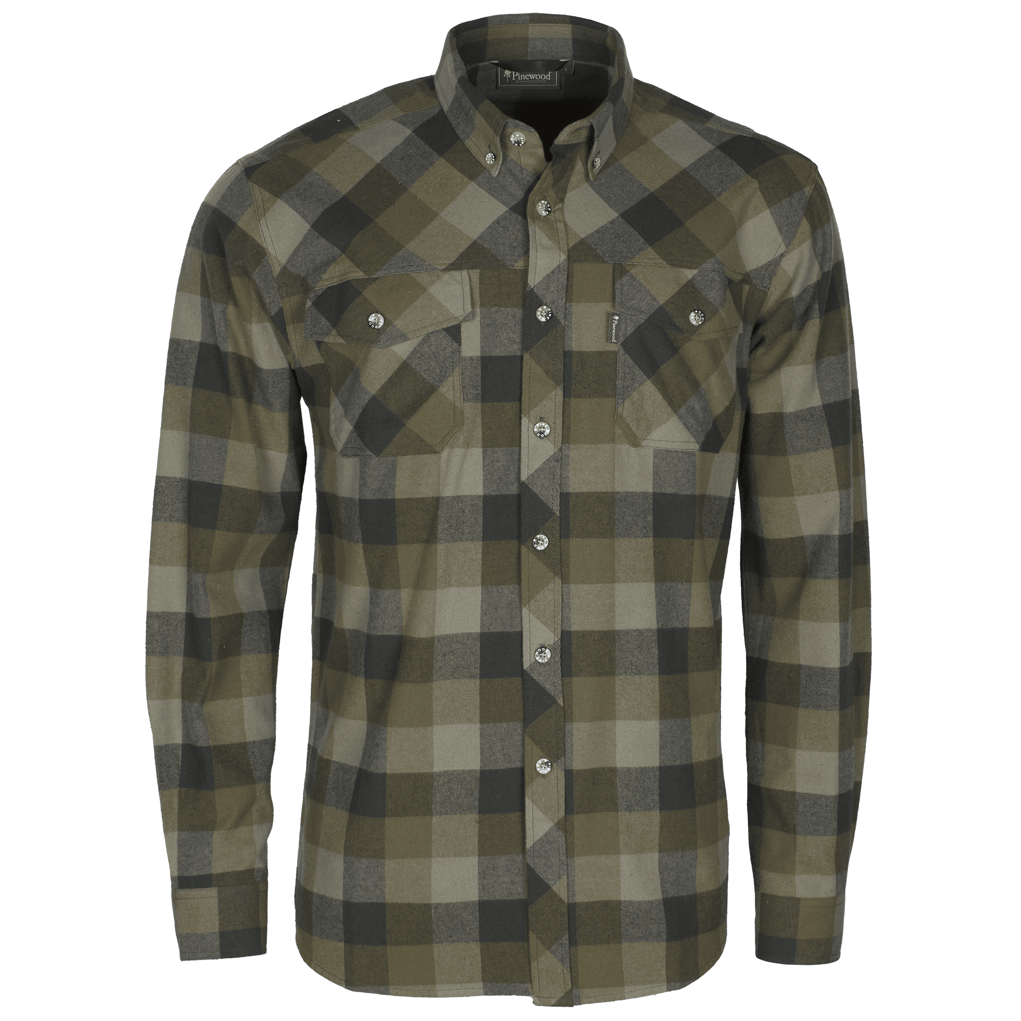Pinewood Lumbo Skjorta Herr Olive/Suede Brown