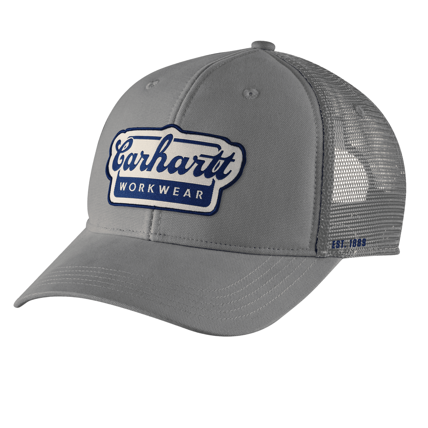 Carhartt Rugged Flex™ Twill Mesh-Back Script Patch Cap Men Steel