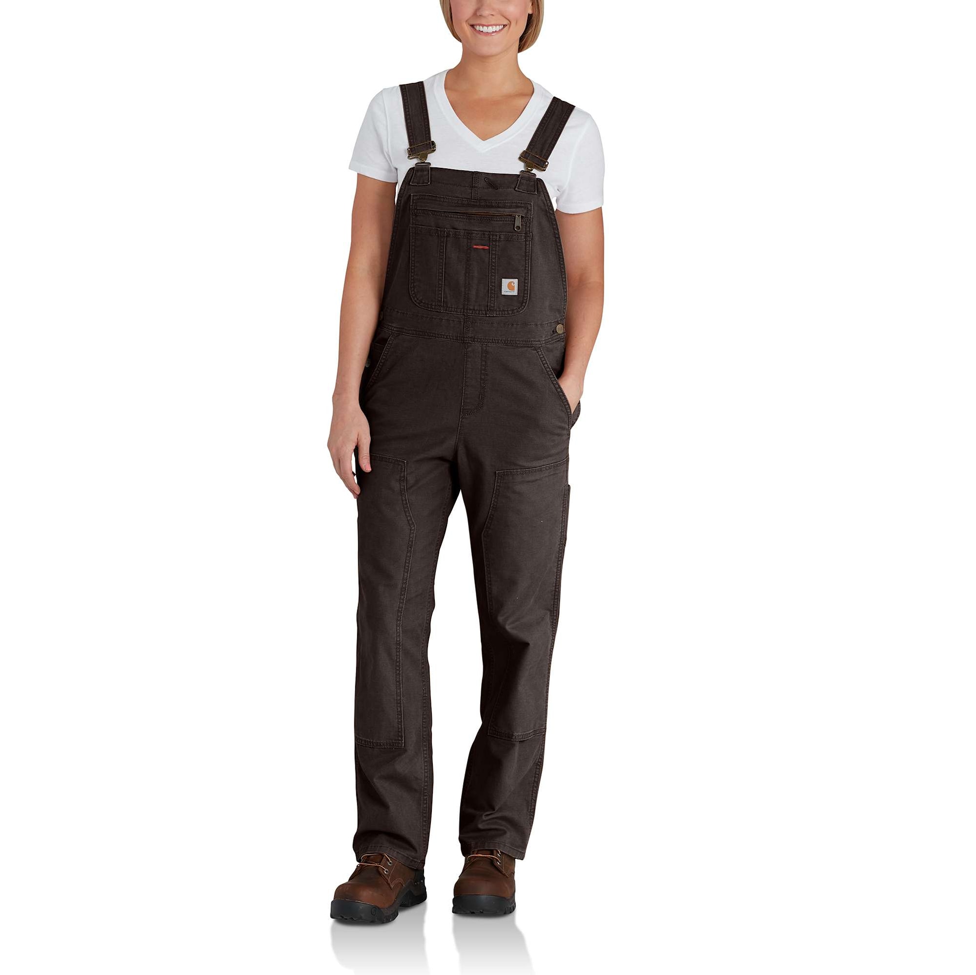 Carhartt Crawford Suspender Pants Women Dark Brown