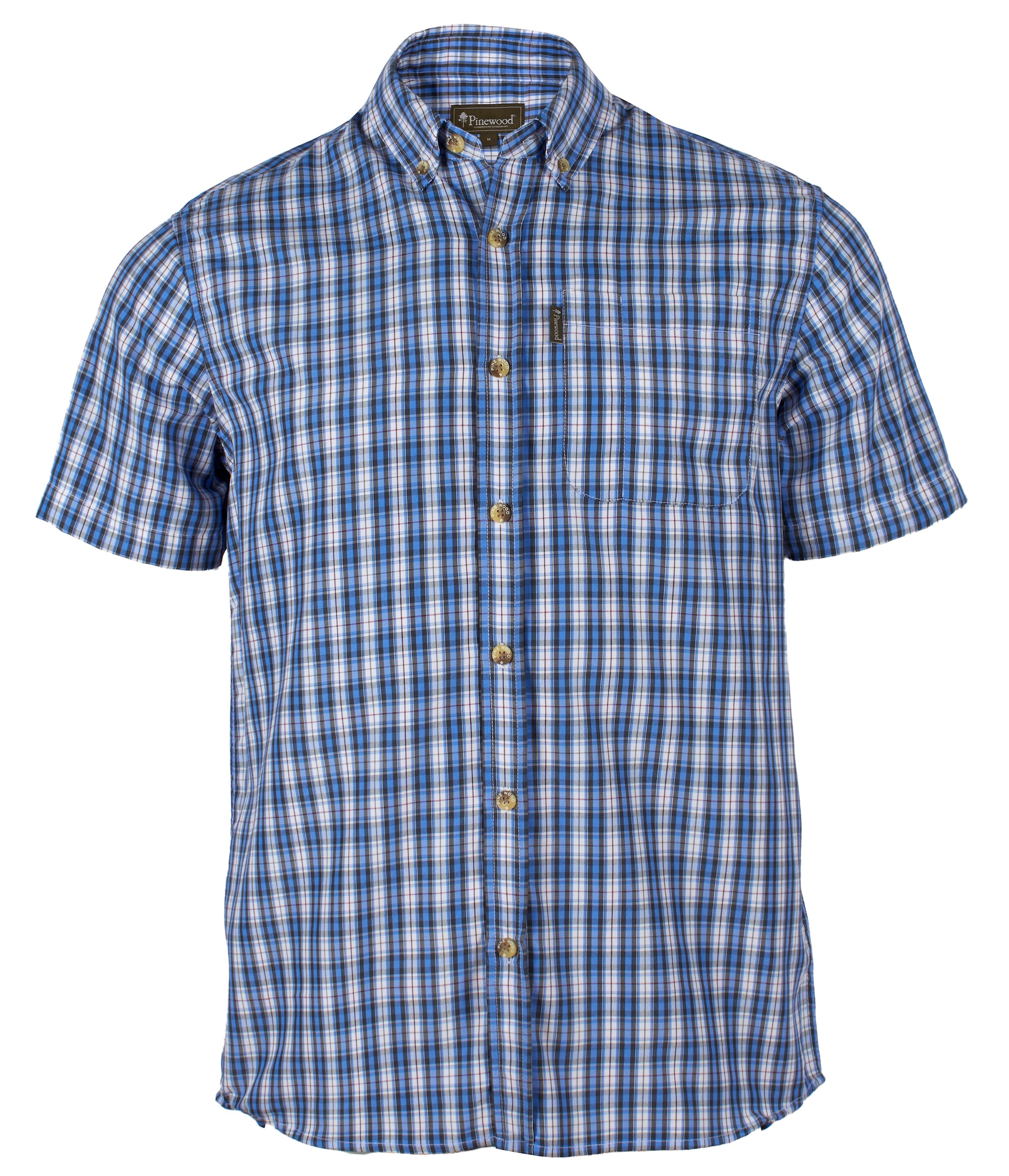 Pinewood Kortärmad Sommarskjorta Herr Blå