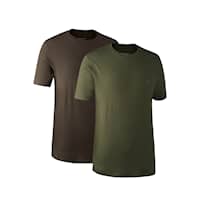 Deerhunter T-Shirt 2'er Pack Herren Green/Brown Leaf