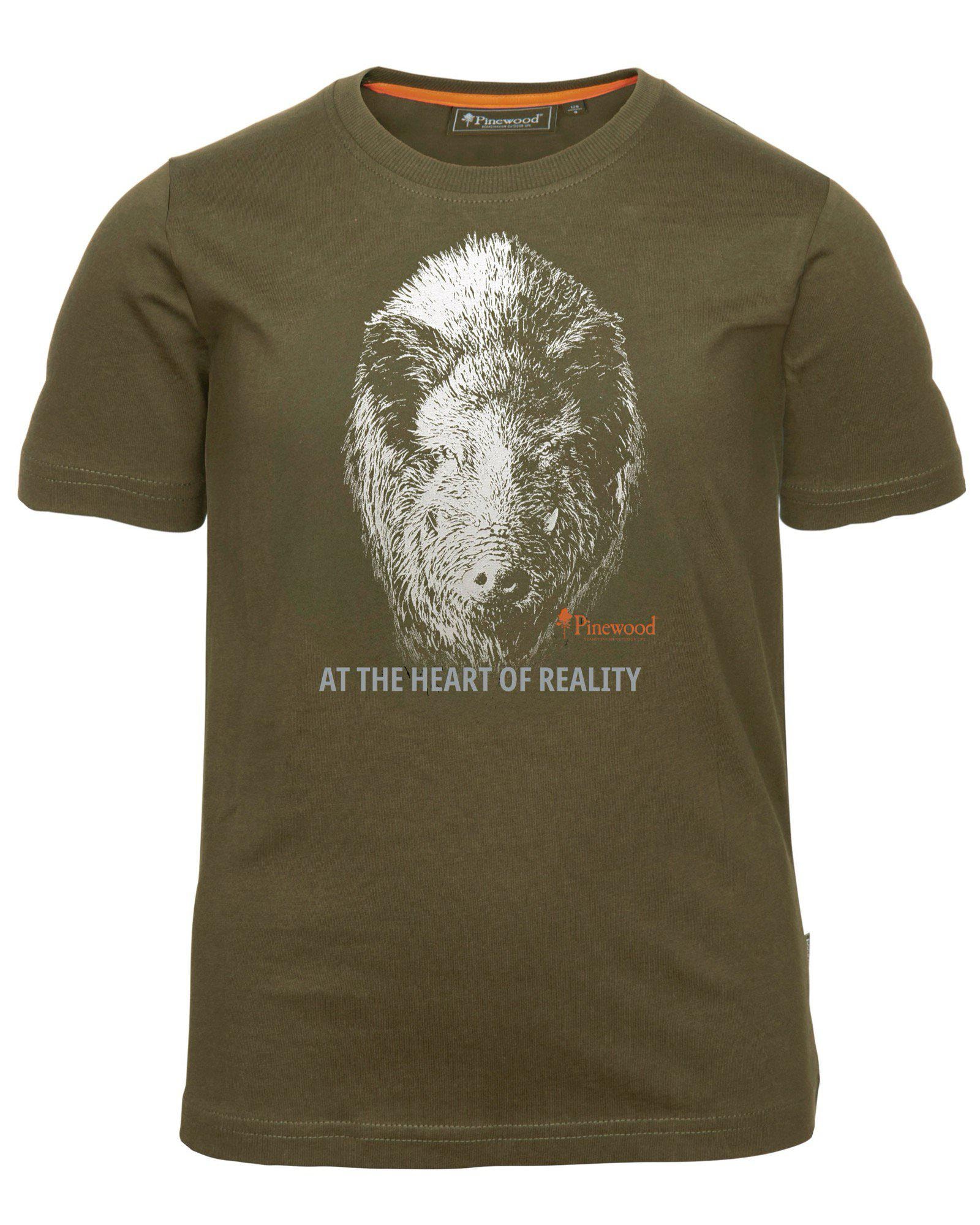 Pinewood Wild Boar T-Shirt Barn Hunting Olive