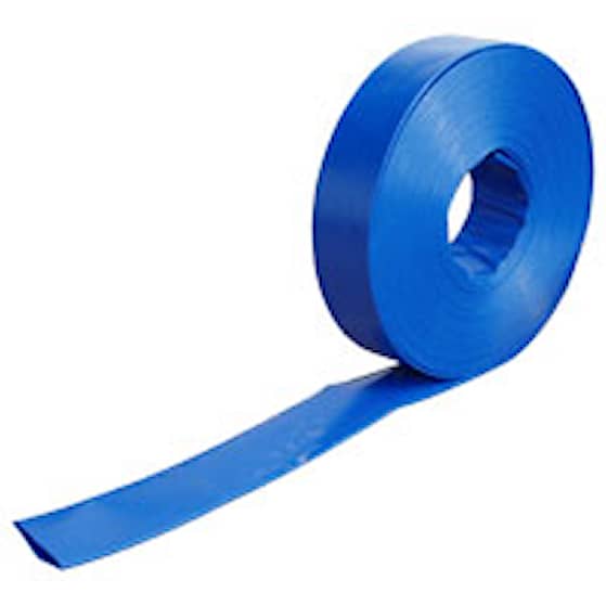 Duab Tømningsslange, blå, flad rullet 0,5MPa 25mm