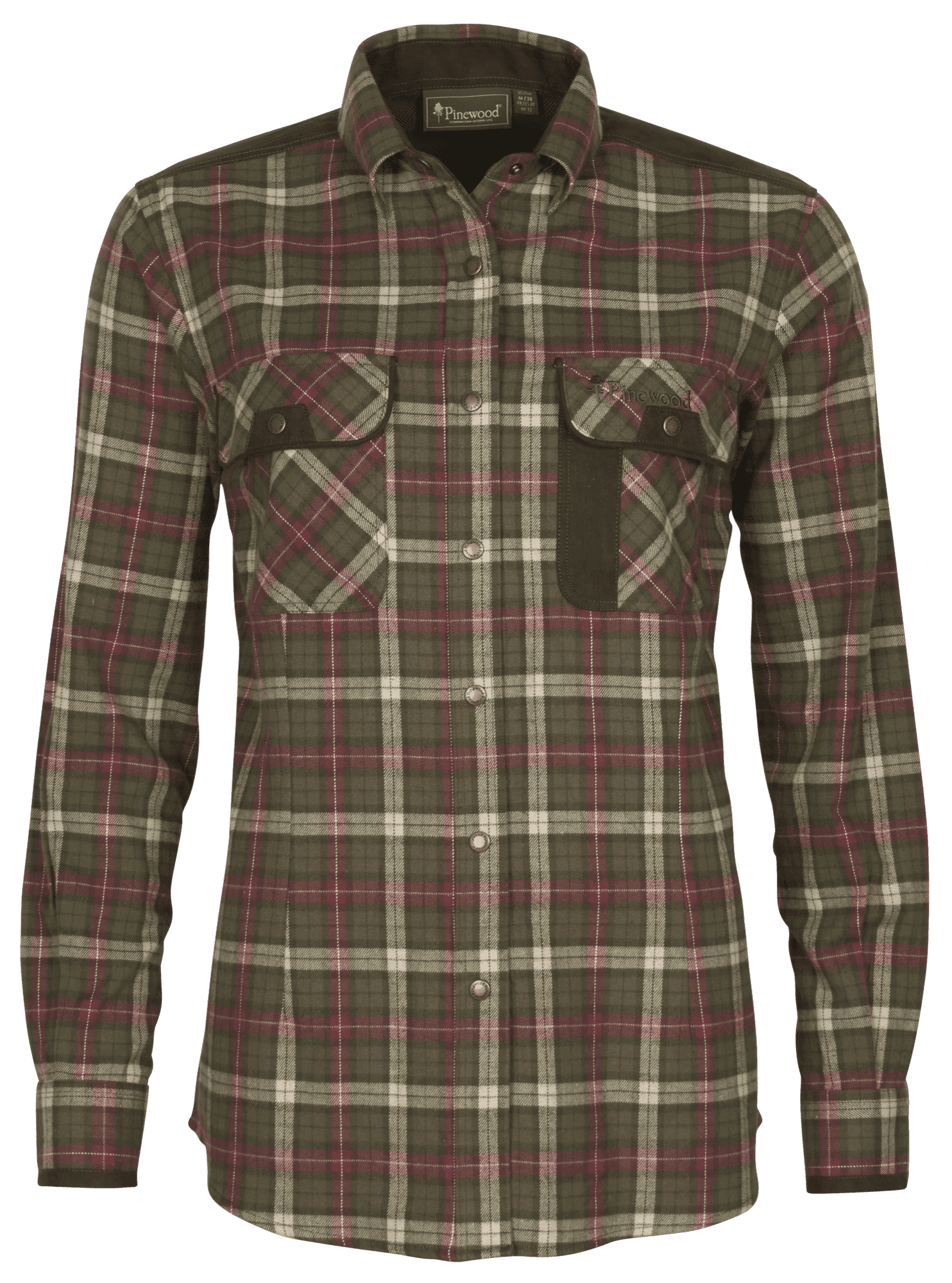 Pinewood Prestwick Exclusive Skjorta Dam Hunting Olive/Plum