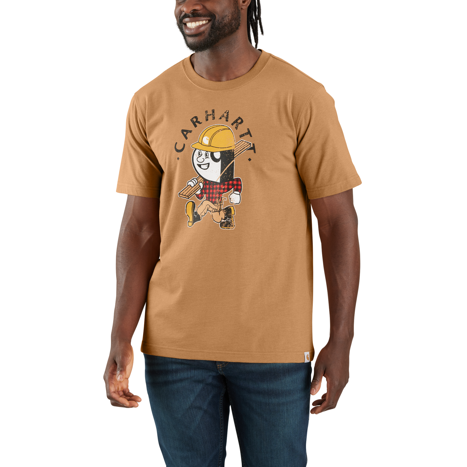 Carhartt Carpenter graphic T-shirt, Herr, Hickory nut heather, M