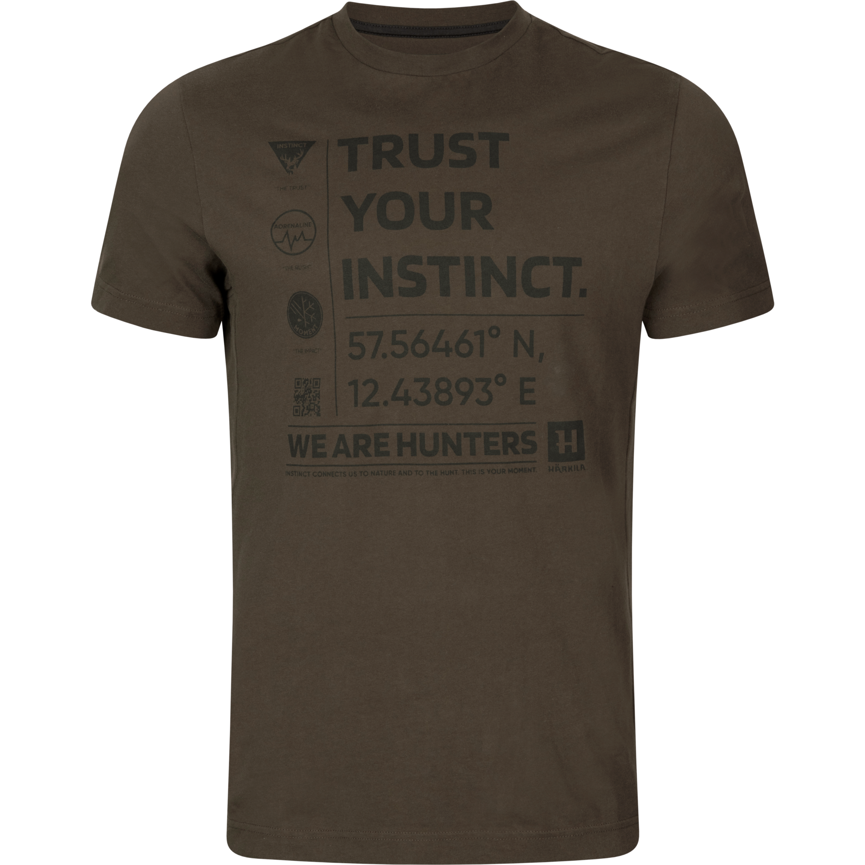 Härkila Instinct S/S T-shirt Herr Shadow Brown