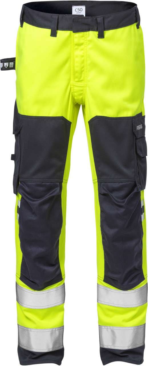 Fristads Byxa stretch Flamestat 2161 ATHF Klass 2 Varselgul/Marinblå C52