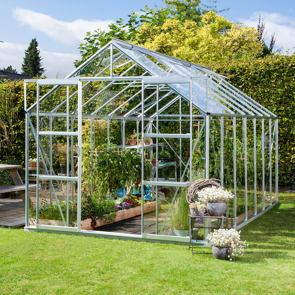 Vitavia Uranus 11500 Växthus - 11,5 m2 Alu 3mm Härdat Glas med sockel -