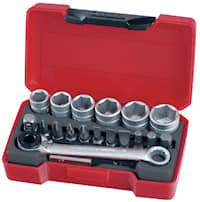 Teng Tools Hylsyavainsarja, nelikulmainen kiinnitys 1/4” T1419