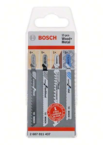 Bosch Sticksågbladsats Trä/Metall 15-pack