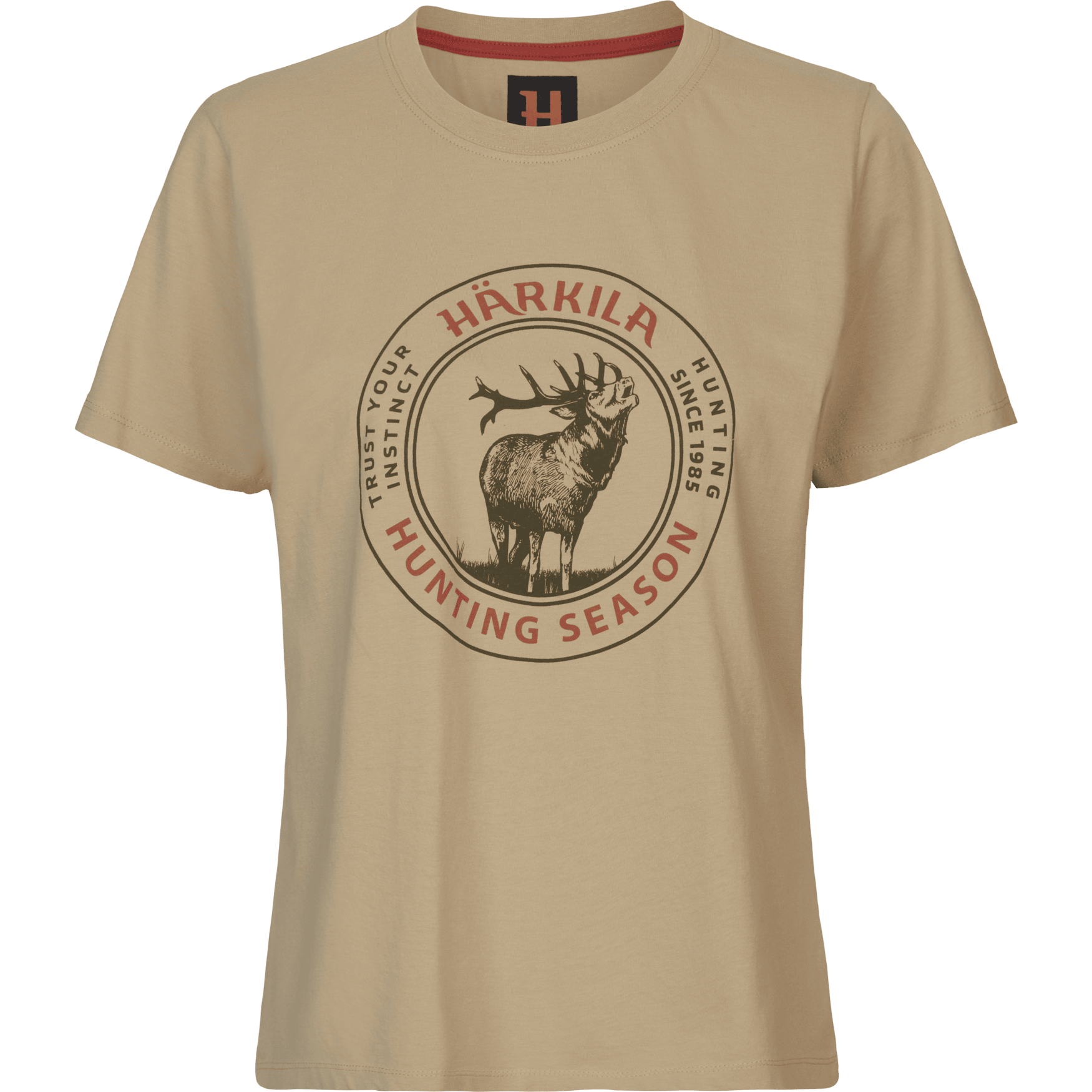 Härkila Stag Badge S/S T-Shirt Dam Sand