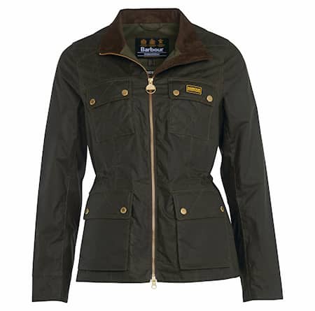 Barbour International Florence Wax Olive