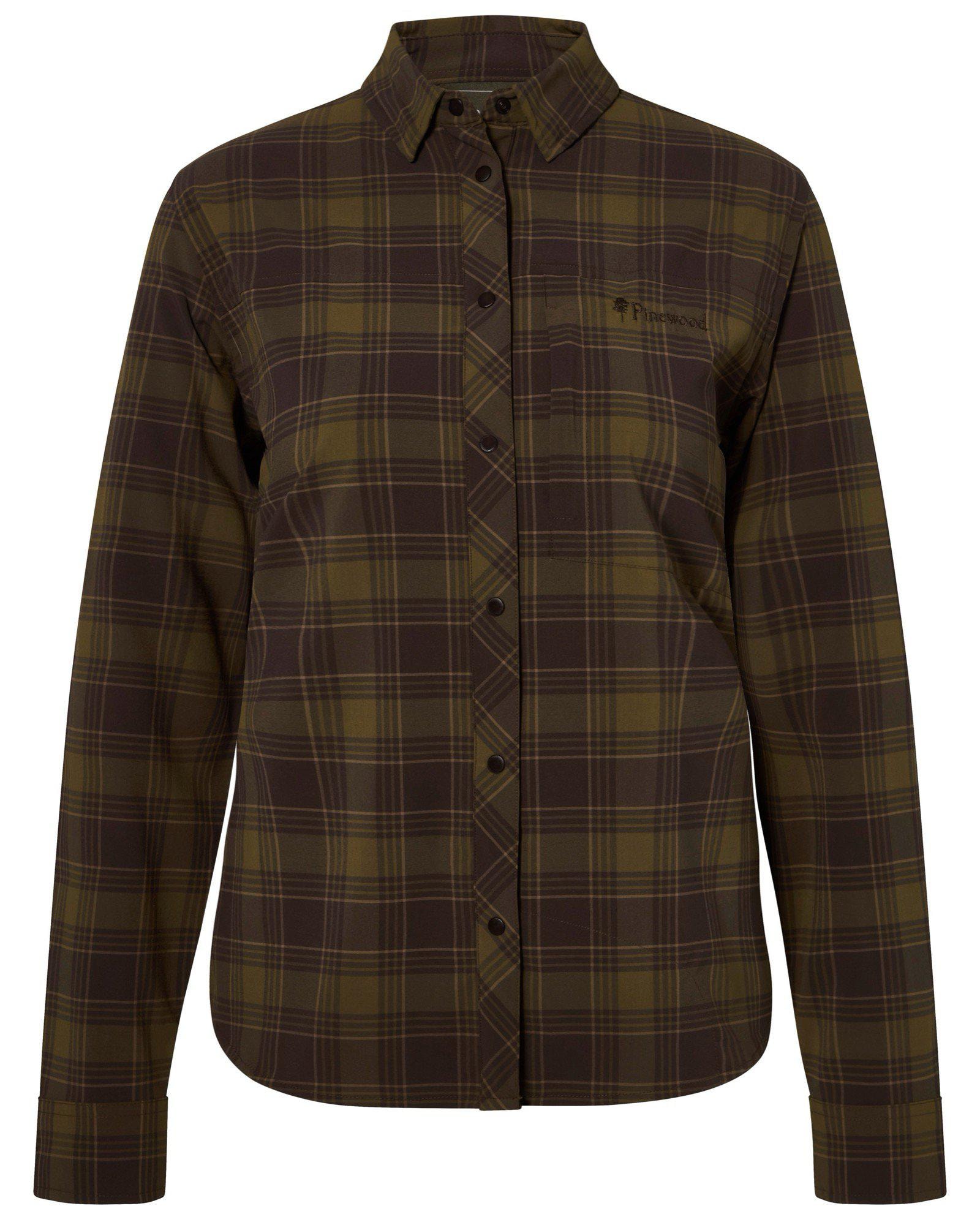 Pinewood Abisko Trekking L/S InsectSafe Skjorta Dam Dark Olive/Dark Sandstone